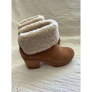 Crown Vintage Nubuck Suede and Faux Fur Booties Size 7